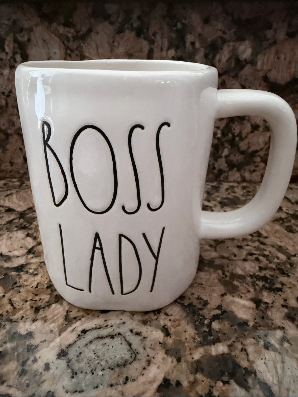 Rae Dunn White Ceramic "Boss Lady" Mug